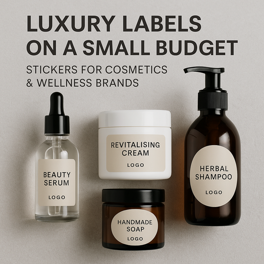 💎 Luxury Labels on a Small Budget: Stickers for Cosmetics & Wellness Brands